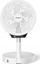 Ventilator portativ Aigostar Paula, palosës me këmbë deri 1 m, USB‑C, me unazë LED, i bardhë