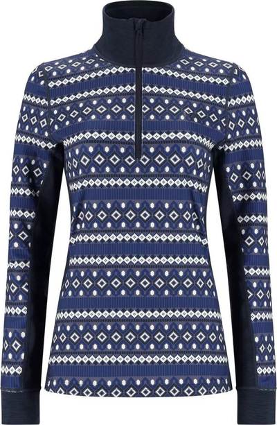 Bluzë bazë për goca Kari Traa Lune 1/2 Zip, termike, me mëngë të gjata, blu azure