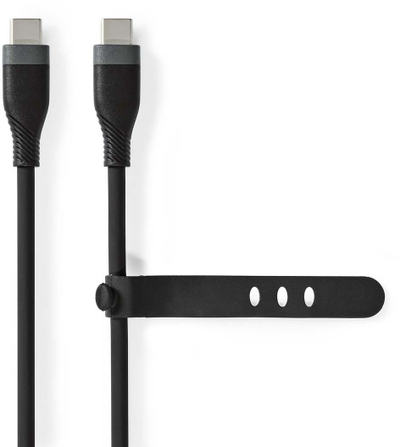 Kabllo USB C në USB C Nedis, 1.5 m, 60 W, e zezë