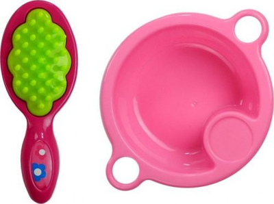 Lodër qen pelushi Plush Dog, interaktiv me litar, set me gjerra, rozë