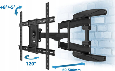 Mbajtës muri për TV Esperanza ERW021 Cronos, 40-85", 68.2 kg, i zi