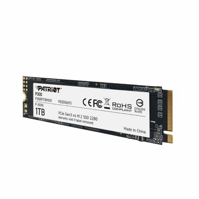 Disk i brendshëm SSD Patriot P300, 1TB, M.2 PCIe Gen 3 x4, NVMe 1.3, i zi