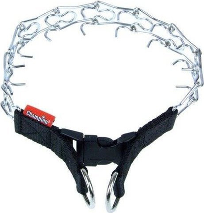 Qafore trajnimi për qen Champion Prong Collar 1T, metalike, ngjyrë argjendi