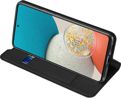 Mbrojtëse portofol Dux Ducis për Samsung Galaxy A52, me vend për kartë, e zezë