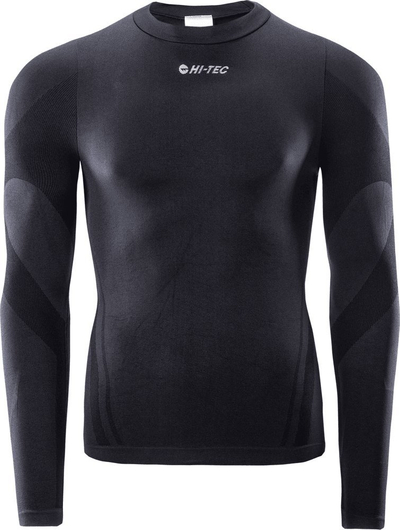 Bluzë termo për burra Hi-Tec Surim Top, pa qepje, madhësi XL XXL, e zezë