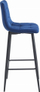 Karrige bari Arceto Oskar, set 2 copë, kadife blu navy, këmbë metalike të zeza