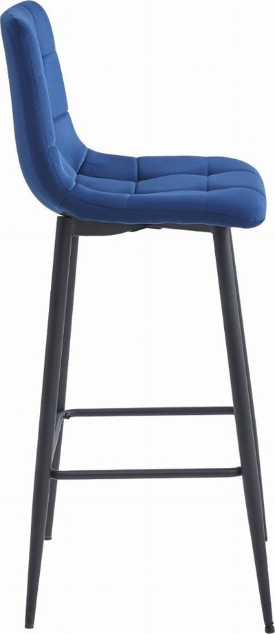 Karrige bari Arceto Oskar, set 2 copë, kadife blu navy, këmbë metalike të zeza