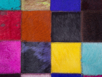 Tapet ENNE Cowhide Area Rug, lëkurë natyrale, 200 x 300 cm, shumëngjyrësh