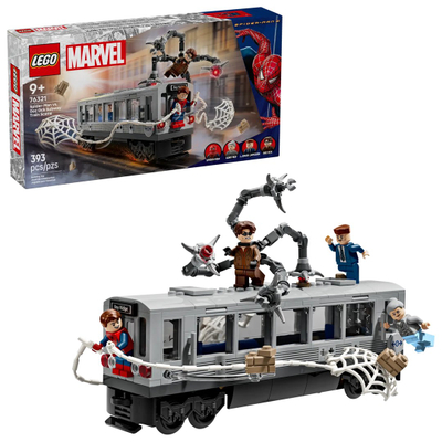 Lodër ndërtimi LEGO Marvel 76321 Spider Man vs Doc Ock, 393 copa, 9+