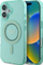 Kllëf telefoni Guess GUHMP16SPFTDTEN, për iPhone 16 6.1", MagSafe, jeshil pastel