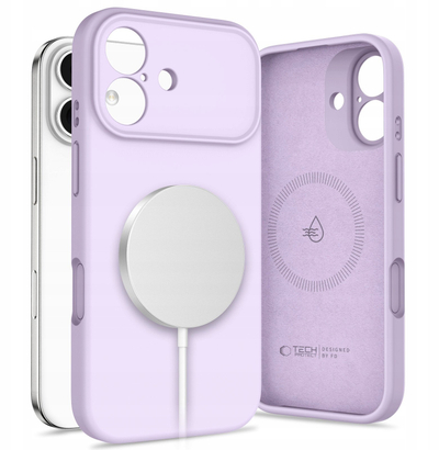Kapak telefoni Tech-Protect Silicone MagSafe, për iPhone 17, lejla