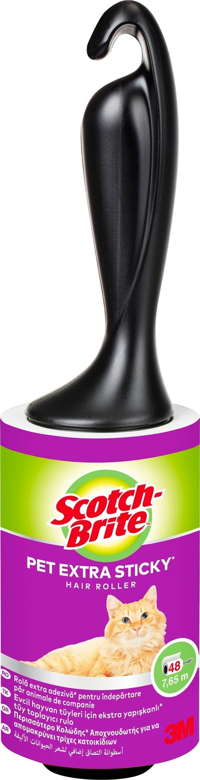 Rul pastrimi 3M Scotch Brite Pet Extra Sticky, 48 fletë, 7.65 m, i zi
