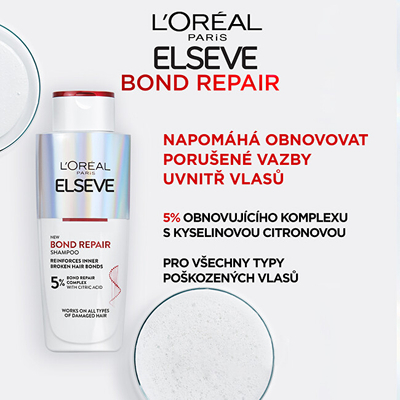 Shampo rigjeneruese për flokë të dëmtuar L´Oréal Paris Bond Repair, 200 ml