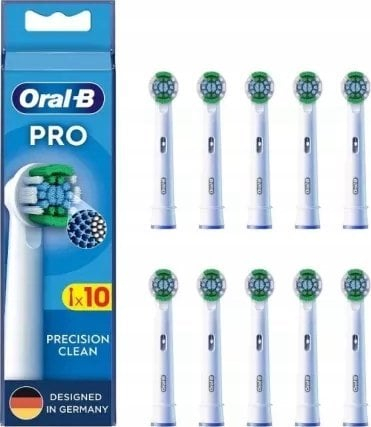 Koka zëvendësuese për furçë dhëmbësh Braun Oral B Precision Clean, set 10 copë, të bardha