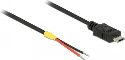 Kabllo USB Delock DELOCK USB Mikro-B St -> 2x offene Kabelenden Strom, 0.2m, e zezë