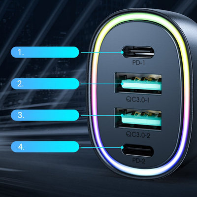 Karikues makine Joyroom JR-CL29, 70W, 2x USB 2x USB C, i zi