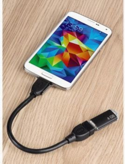 Kabllo e vogël USB Hama, USB-A , 0.15 m, e zezë