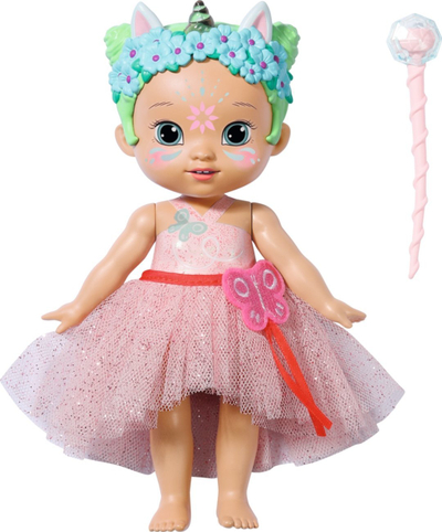 Kukull Baby Born Storybook Princeshë Una, 18 cm, me unikorn e drita, rozë