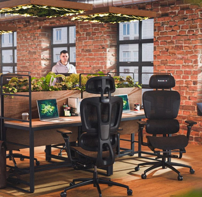 Karrige gaming Huzaro Combat 7.9, e rregullueshme, me mbështetje këmbësh, e zezë