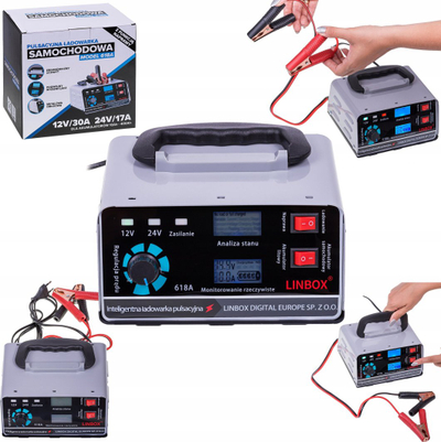 Karikues baterie makine Car Rectifier, 12V 24V, 30A, i verdhë
