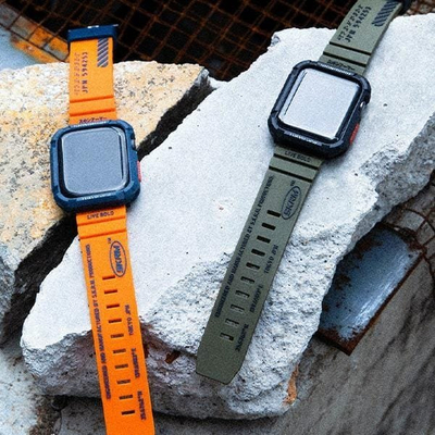 Rrip për Apple Watch Skinarma Shokku Smoky, 44 45 49mm, silikon, gri smoky