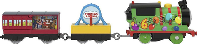 Lodër tren me motor Fisher Price Thomas &amp; Friends Party Train Percy, me bateri, për kalamaj 3+