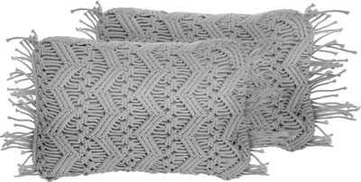 Set jastëkësh dekorativë Beliani KIRIKKALE, pambuk, 30 x 45 cm, gri