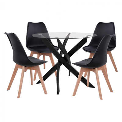 Set ngrënieje Ø90 cm + 4 karrige Vegas (HM11692.02)