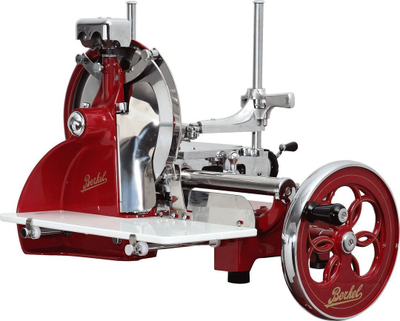 Makina prerëse Berkel P15, tehu 285mm, prerje deri 1.5mm, e kuqe