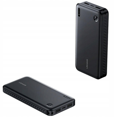 Karikues portabël USAMS PB83 CD254, 20000mAh, 2 porta USB, i zi