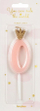 Qiri ditëlindje Pink, numri 9, 9.5cm, rozë