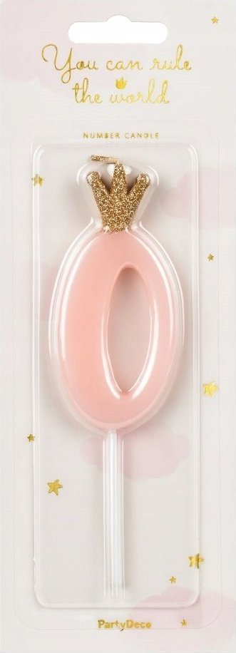 Qiri ditëlindje Pink, numri 9, 9.5cm, rozë