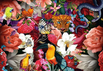 Puzzle Ravensburger Moment Tropical Flowers, 300 pjesë, lule tropikale, shumëngjyrëshe