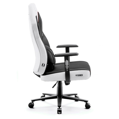 Karrige gaming Diablo Chairs X-Gamer Snow White, ergonomike, e zezë e bardhë