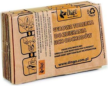Qese letre për mledhjen e bajgave të qenit Dingo, set 10 copë, kafe