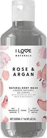 Xhel dushi I Love Cosmetics Naturals me trëndafil dhe argan, 500 ml