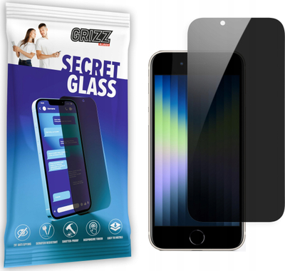 Mbrojtëse ekrani GrizzGlass Privacy Glass SecretGlass, për Apple iPhone SE 2020, xham privatësie, transparente