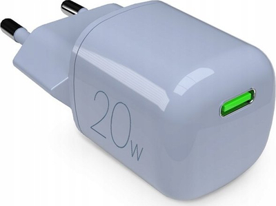 Karikues muri Puro MiniPro 20W, USB C, teknologji GaN, blu