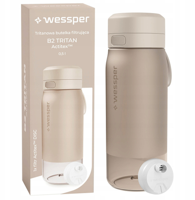 Shishe filtruese WESSPER B2 TRITAN Actitex, bezhë