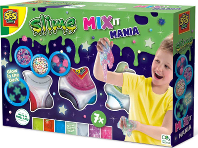 Set kreativ slime SES Creative Mix Everything Mania 15019, për kalamaj, shumëngjyrësh