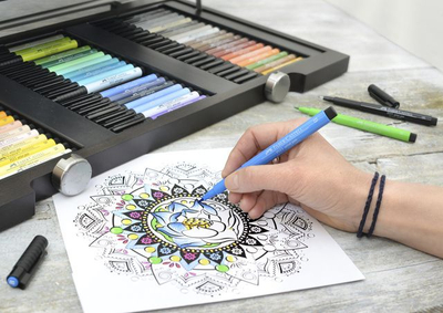 Set stilolapsa vizatimi Faber Castell Pitt, 4 copë, e zezë