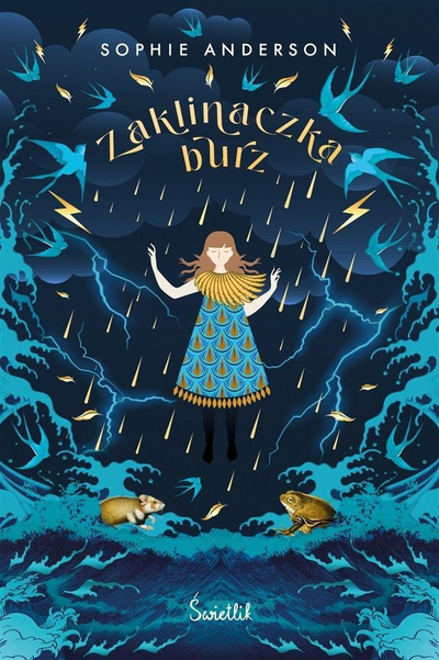 Libër për fëmijë Sophie Anderson Storm Enchantress, roman fantastik, kopertinë blu