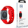 Rrip silikoni 3mk për Apple Watch 38 40 41mm, universal, i kuq