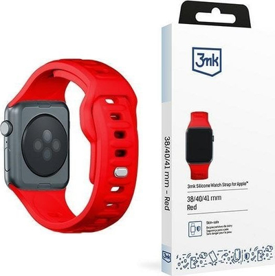 Rrip silikoni 3mk për Apple Watch 38 40 41mm, universal, i kuq