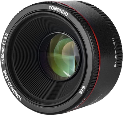 Objektiv YONGNUO YN50mm F1.8 II, AF MF, hapje e madhe F1.8, i zi
