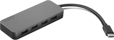 HUB USB Lenovo GX90X21431, USB C në 4 porta USB A, i zi
