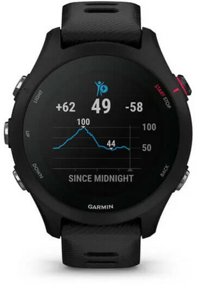 Orë dore Garmin Forerunner 255S Music 010-02641-32, e zezë