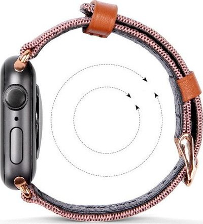 Rrip ore Dux Ducis për Apple Watch 38 40mm, lëkurë sintetike, i zi