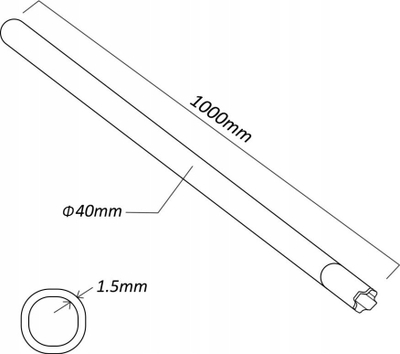 Масет за антена Maclean MCTV-932, преклоплив, 40mm 1m, сребрен