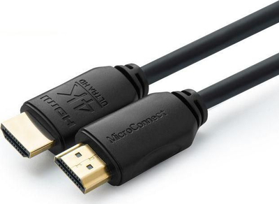 Kabllo HDMI MicroConnect MC-HDM19190.5V2.0, 0.5m, 4K HDMI 2.0, e zezë